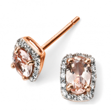 Morganite and Diamond Earrings